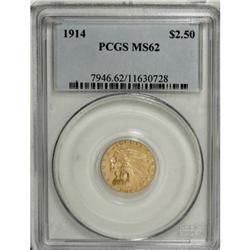 1914 $2 1/2 MS62 PCGS
