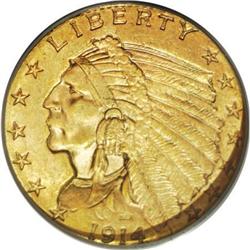 1914 $2 1/2 MS63 PCGS