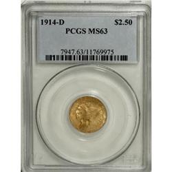 1914-D $2 1/2 MS63 PCGS
