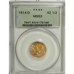 1914-D $2 1/2 MS63 PCGS