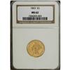 Image 3 : 1863 $3 MS62 NGC
