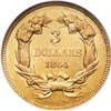 Image 2 : 1864 $3 AU58 NGC
