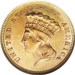 1879 $3 MS63 NGC