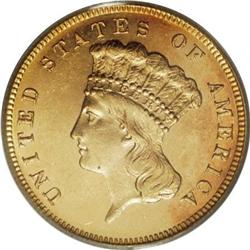 1884 $3 MS62 PCGS