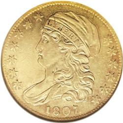 1807 $5 Bust Left XF45 Details ANACS BD-7