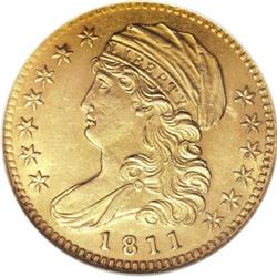 1811 $5 Small 5 AU58 NGC