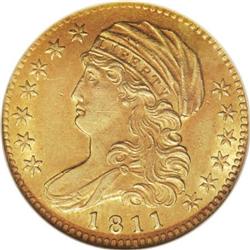 1811 $5 Small 5 AU58 NGC