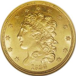 1836 $5 MS62 NGC