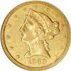 Image 1 : 1869-S $5 AU50 NGC