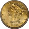 Image 1 : 1884-S $5 MS64 PCGS