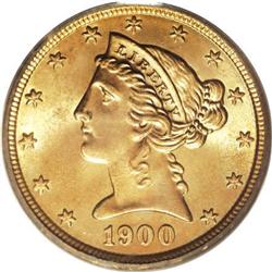 1900 $5 MS65 PCGS