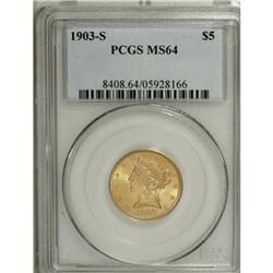 1903-S $5 MS64 PCGS