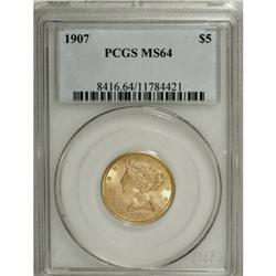 1907 $5 MS64 PCGS