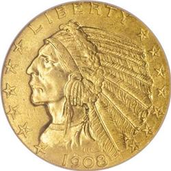 1908 $5 MS64 NGC