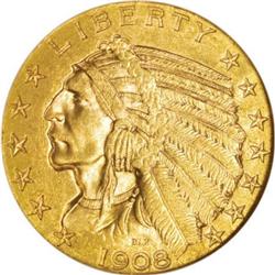 1908-D $5 MS64 NGC