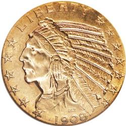 1908-D $5 MS64 NGC