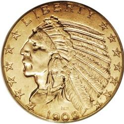 1909-D $5 MS64 PCGS
