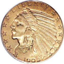 1909-O $5 AU55 PCGS