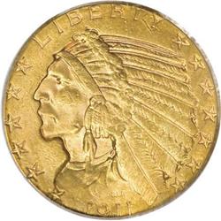 1911-S $5 MS62 PCGS