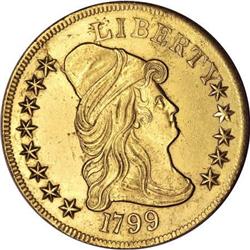 1799 $10 Small Stars Obverse--Cleaned--Uncertifi