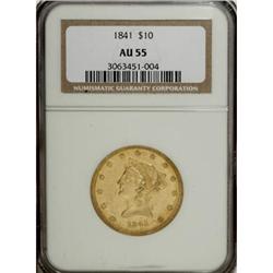 1841 $10 AU55 NGC