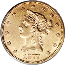 1877-S $10 AU55 PCGS