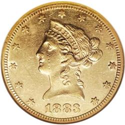 1883-CC $10 AU55 NGC