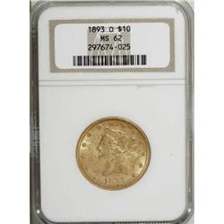 1893-O $10 MS62 NGC