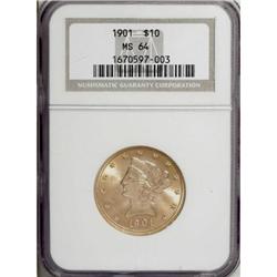 1901 $10 MS64 NGC