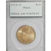 Image 3 : 1910-D $10 MS64 PCGS