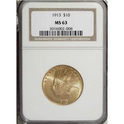 1913 $10 MS63 NGC