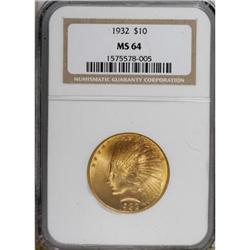 1932 $10 MS64 NGC