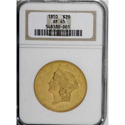 1850 $20 XF45 NGC