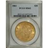 Image 3 : 1861 $20 MS62 PCGS