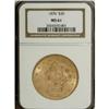 Image 1 : 1876 $20 MS61 NGC