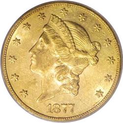1877-CC $20 AU58 PCGS