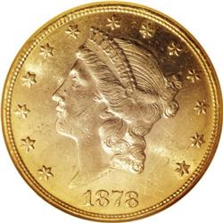 1878 $20 MS62 NGC