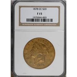 1878-CC $20 Fine 15 NGC