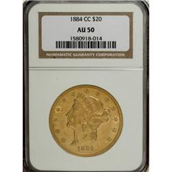 1884-CC $20 AU50 NGC