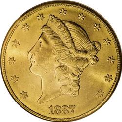 1887-S $20 MS62 PCGS