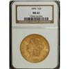 Image 1 : 1890 $20 MS62 NGC