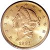 Image 1 : 1891-S $20 MS64 PCGS