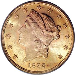 1892-S $20 MS64 PCGS