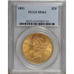 1893 $20 MS63 PCGS