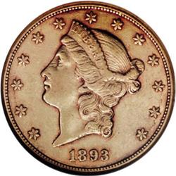 1893-CC $20 AU53 NGC