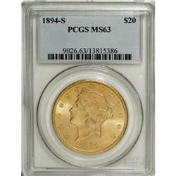 1894-S $20 MS63 PCGS