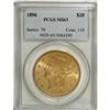 Image 1 : 1896 $20 MS63 PCGS