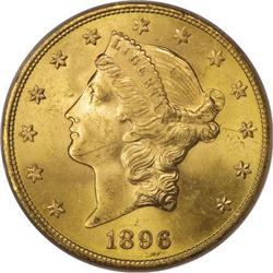 1896-S $20 MS64 PCGS