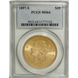 1897-S $20 MS64 PCGS