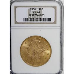 1900 $20 MS64 NGC